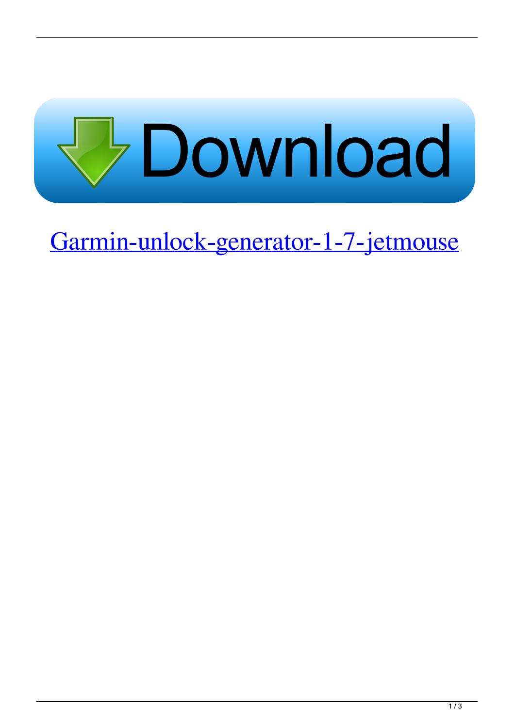 Garmin unlock generator v 1 9 by jetmouse for mac pro